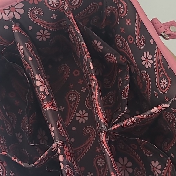 Stylish Pink and Brown Women's Bag - Picture 5 of 9